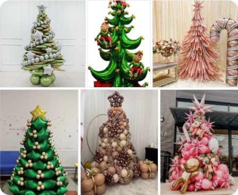 Очаровательные ёлочки и шарики.
